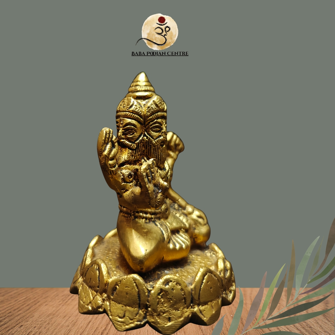 Unique Brass Statue of Lord Brahma Ji| Handicrafted Lord Brahma Ji Idol for Home Temple and Pooja - Image 2