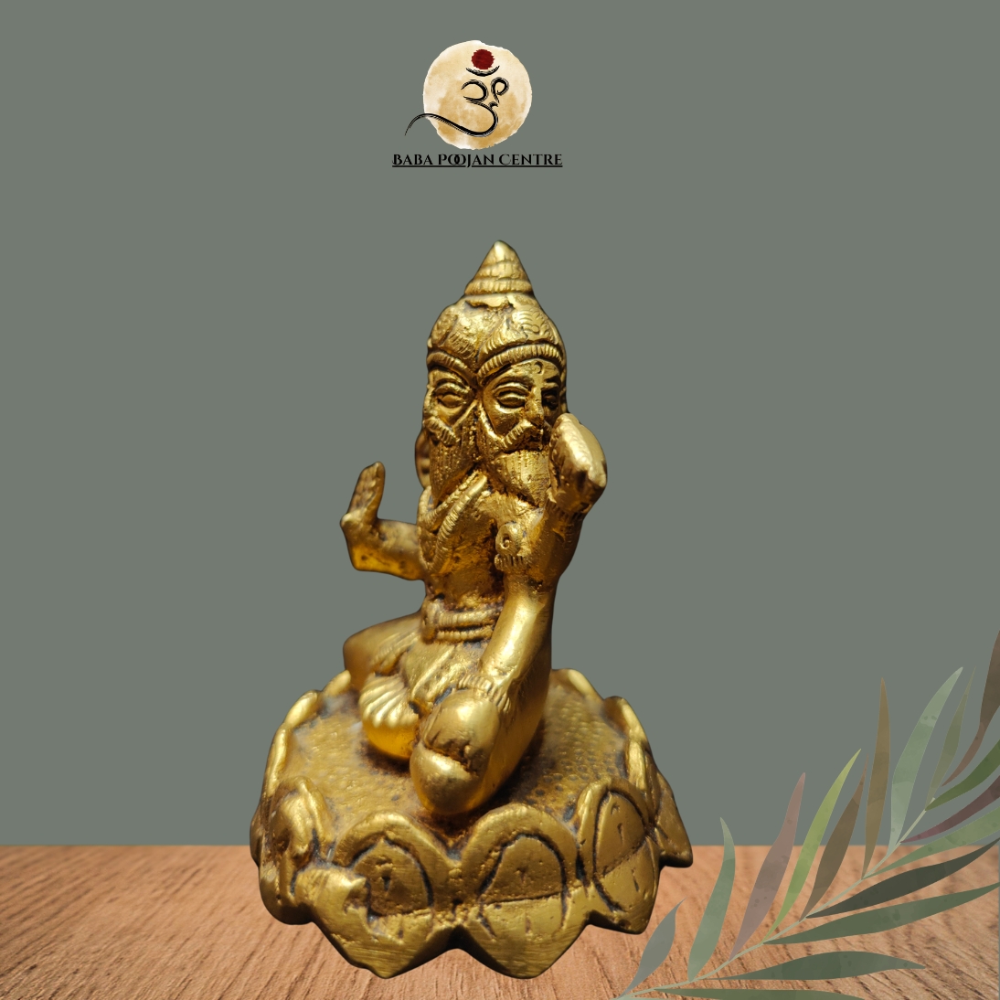 Unique Brass Statue of Lord Brahma Ji| Handicrafted Lord Brahma Ji Idol for Home Temple and Pooja - Image 3