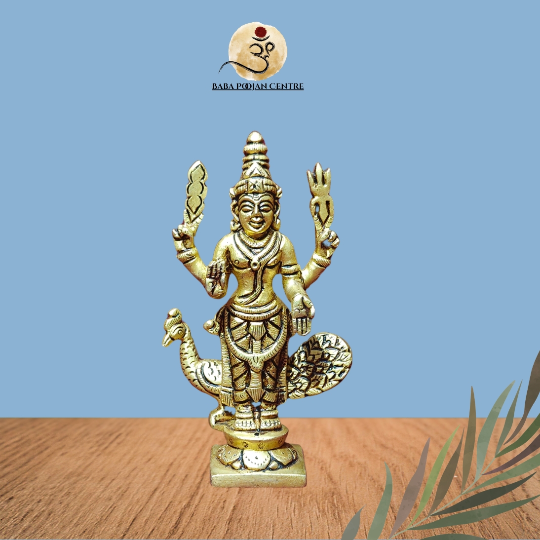 Unique Brass Lord Kartikey Murugan Ji with Peacock | Unique Handicraft premium Idol Senapati Roop