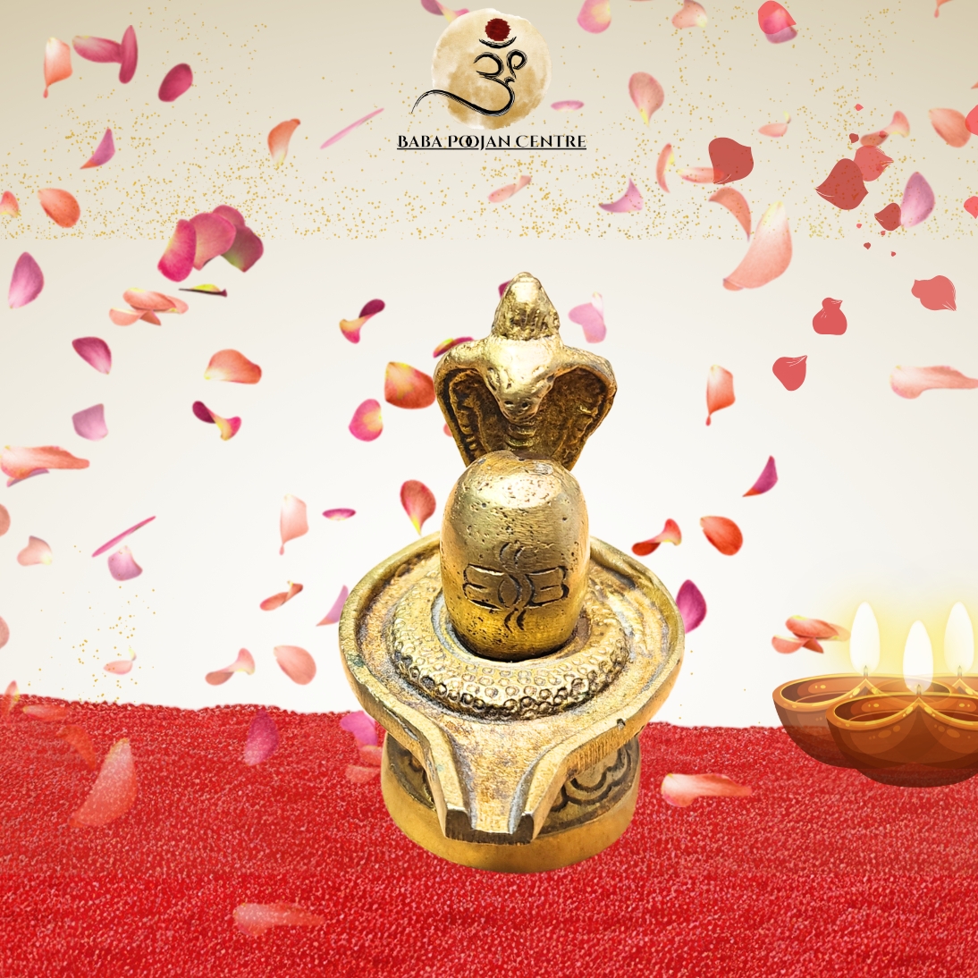 Handcrafted Brass Shivling with Sheshnag | Antique Finish Shiva Lingam Idol for Home Temple, Pooja Room & Spiritual Décor