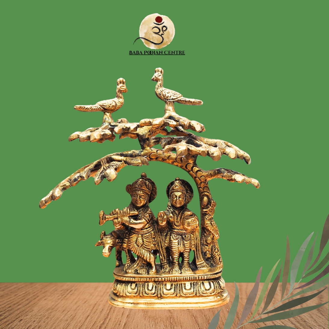 Unique Brass Idol of Radha Krishn | Handicrafted Premium Idol for Home and Mandir Pooja