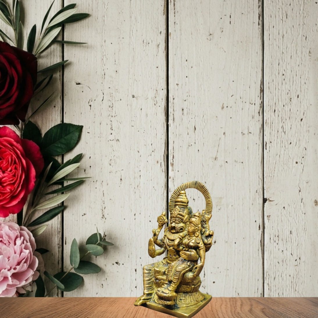 Unique Brass Idol Narshima | Handicrafted Idol for Home Mandir - Image 3