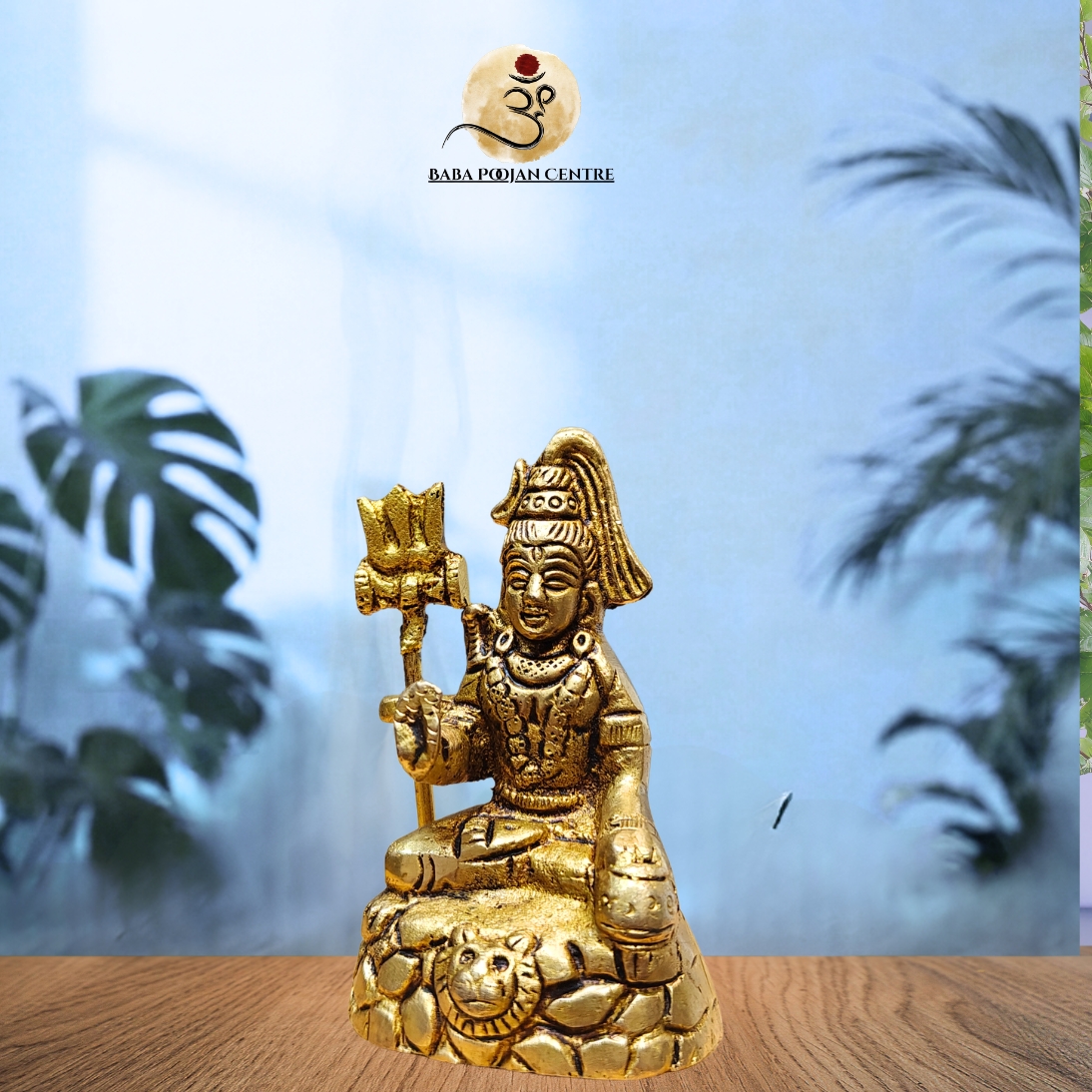 Brass Lord Shiva Idol Supreme Yogi