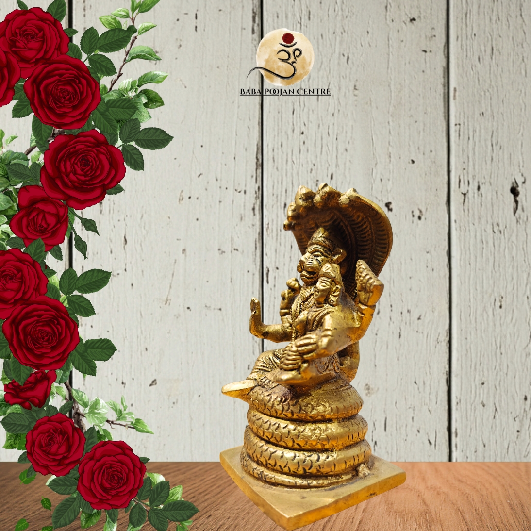 Brass Sheshnaag Prahalad Murti | Handicrafted for Home Temple and Mandir - Image 2