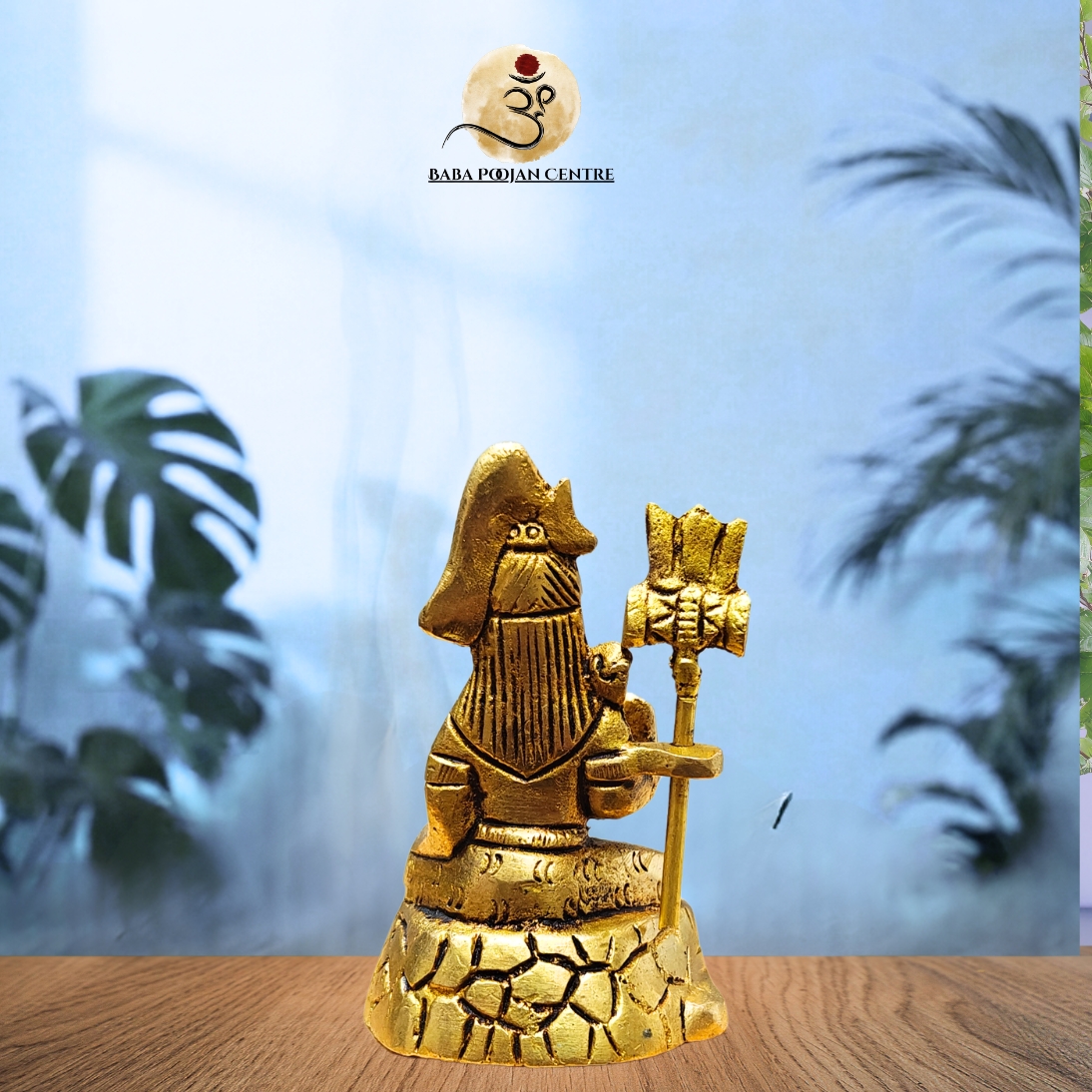 Brass Lord Shiva Idol Supreme Yogi - Image 2