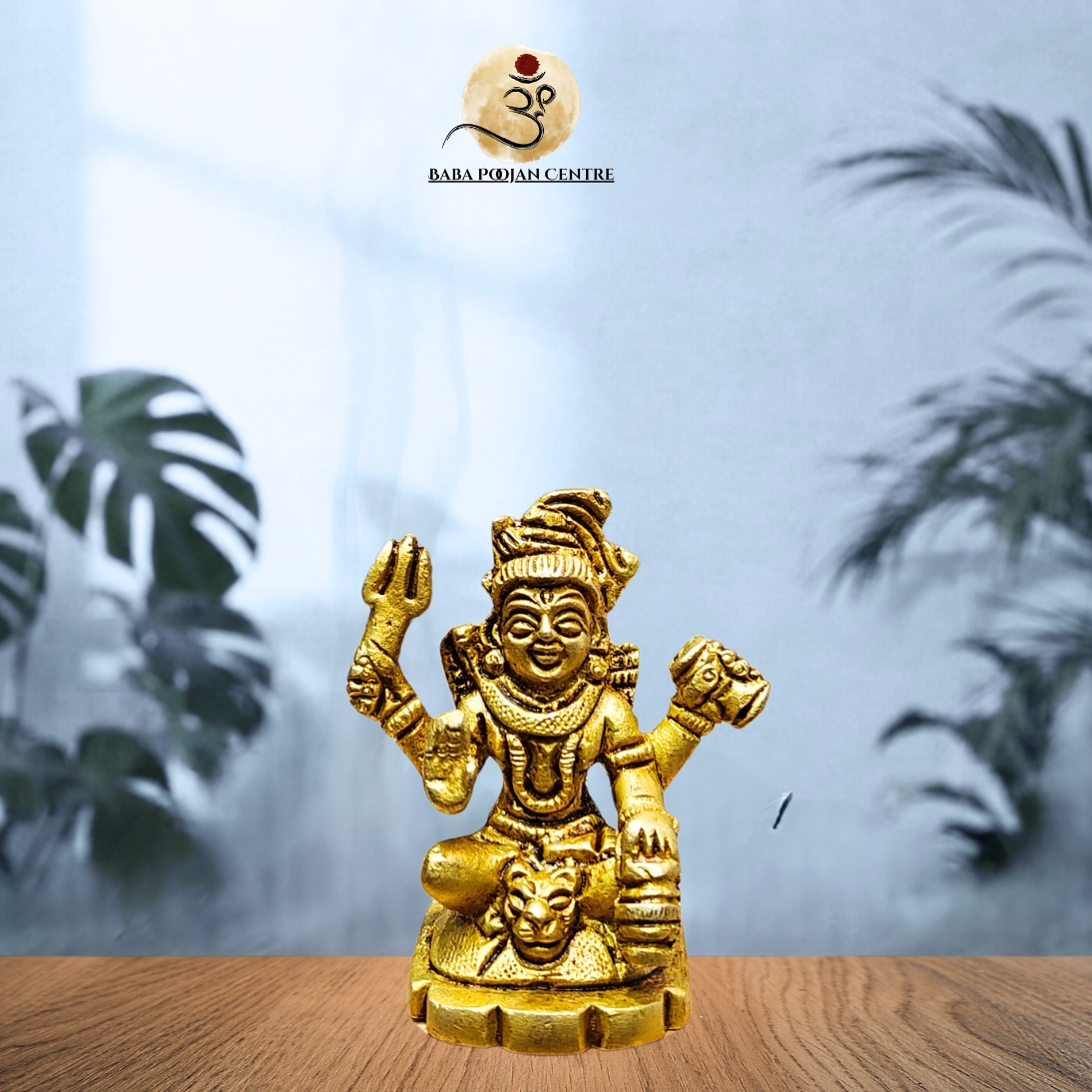 Brass Lord Shiva Idol | Lord Shiva holds His sacred Trishul