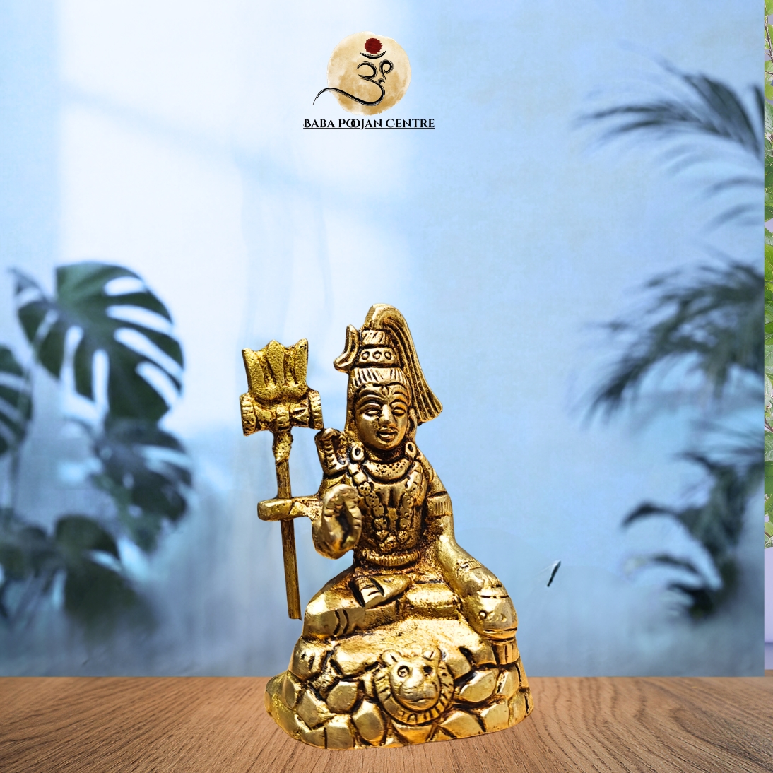 Brass Lord Shiva Idol Supreme Yogi - Image 3