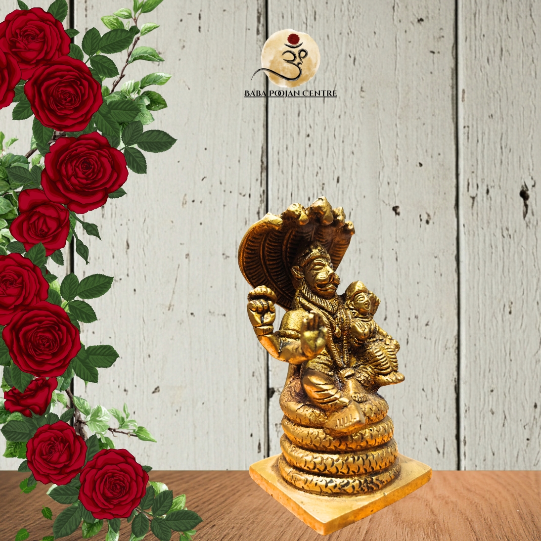 Brass Sheshnaag Prahalad Murti | Handicrafted for Home Temple and Mandir - Image 3