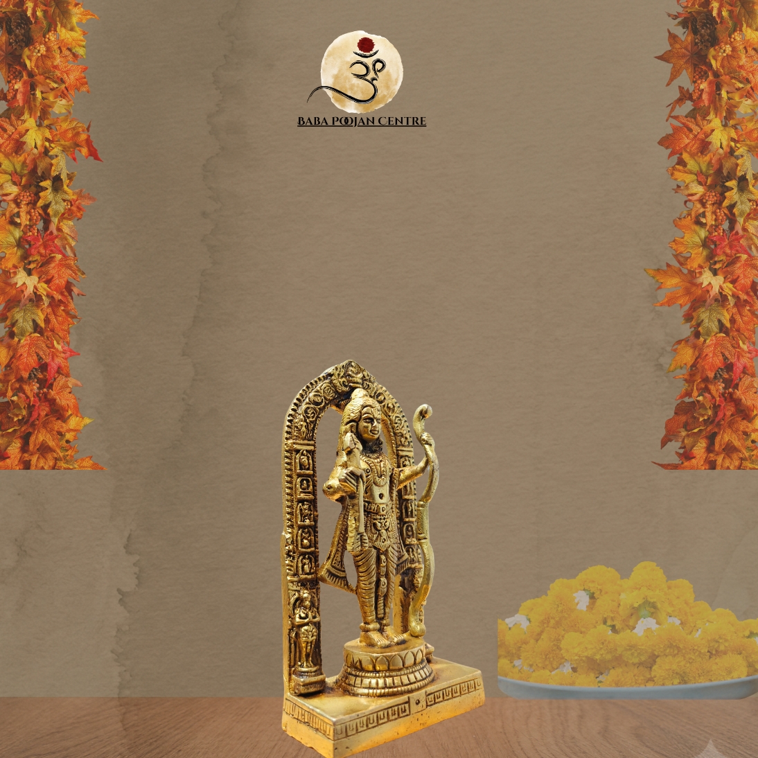 Brass Lord Ram Ji Murti | Handicraft Idol for Home Temple and Mandir - Image 2