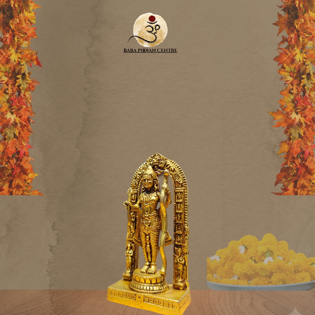 Brass Lord Ram Ji Murti | Handicraft Idol for Home Temple and Mandir - Image 4