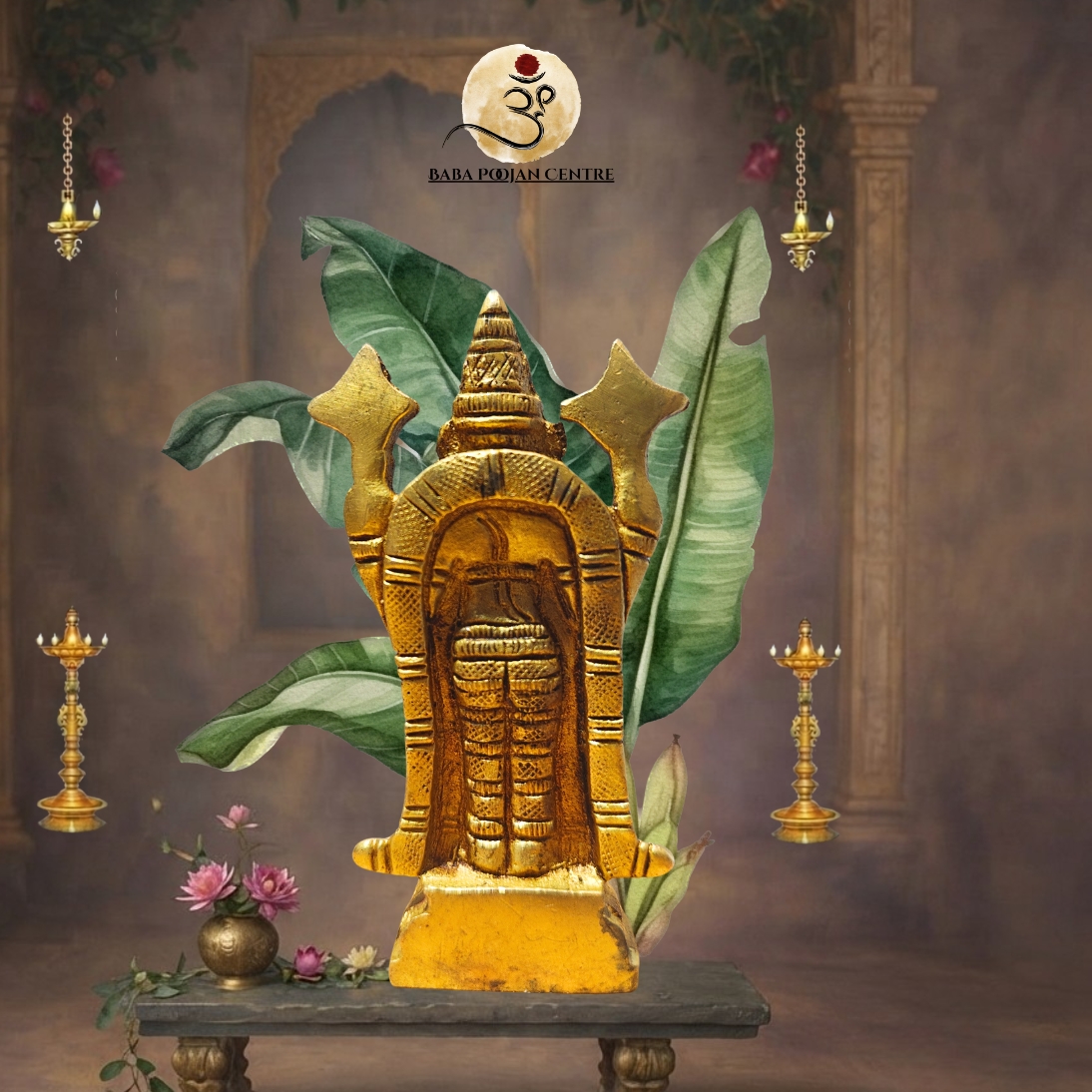 Brass Lord Vishnu Murti Handicraft Idol For Home Mandir and Temple - Image 3