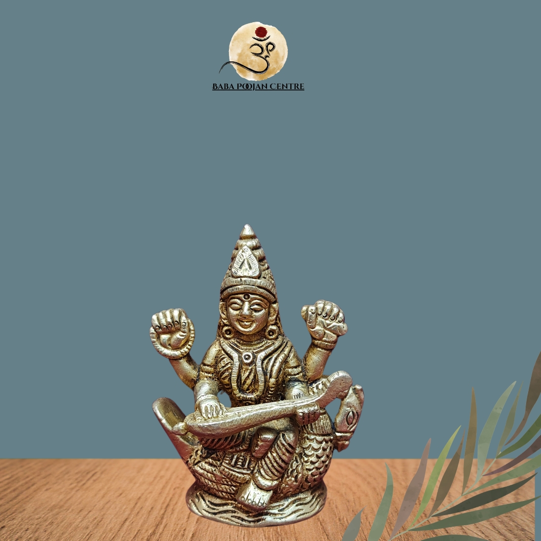 Unique Brass Staute of Lord Saraswati ji | Handicrafted Idol Lord Saraswati Ji for Home Mandir and Temple