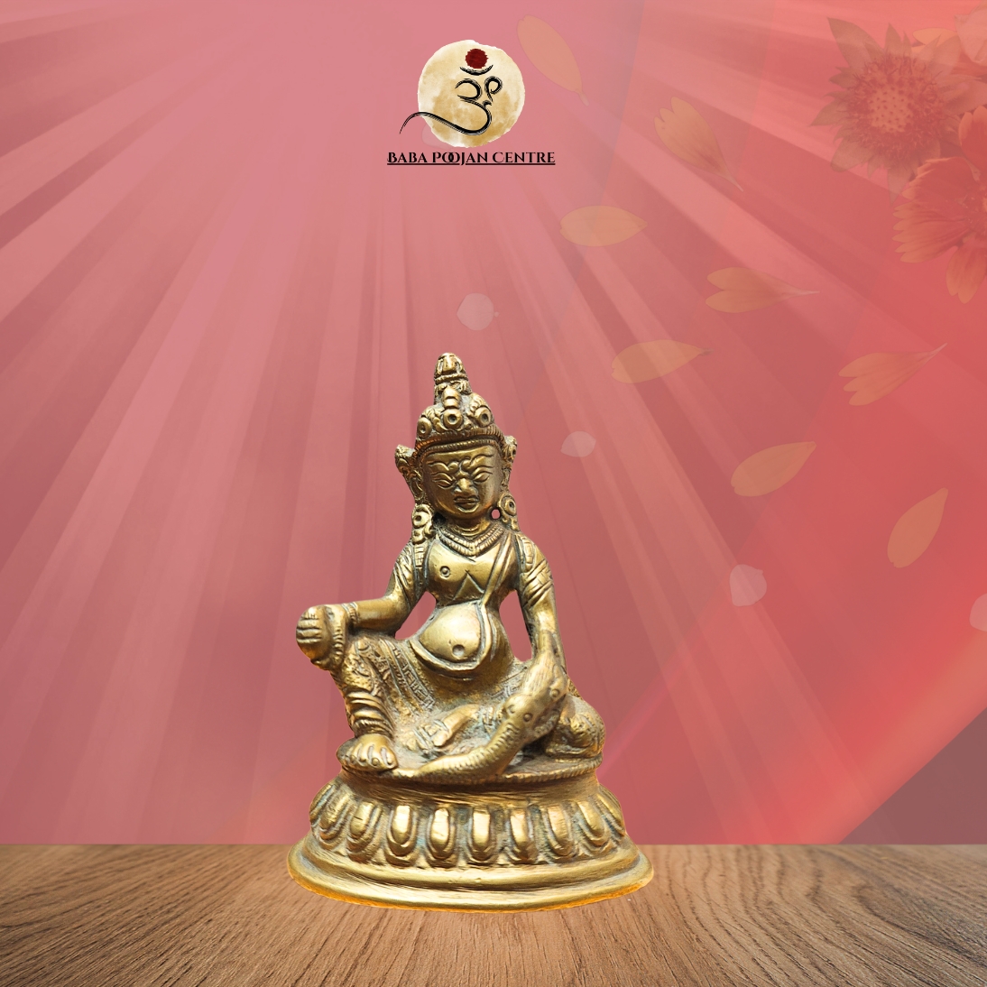 Brass Lord Kubera Idol