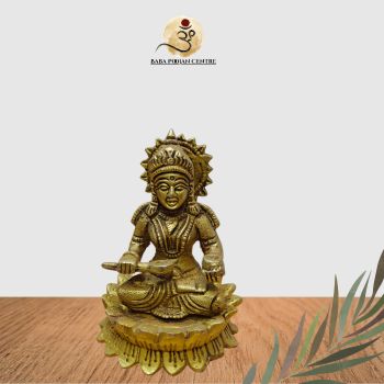 Unique Brass Statue of Lotus Anapurana Ji | Handicrafted Idol for Goddess for Home Temple and Pooja