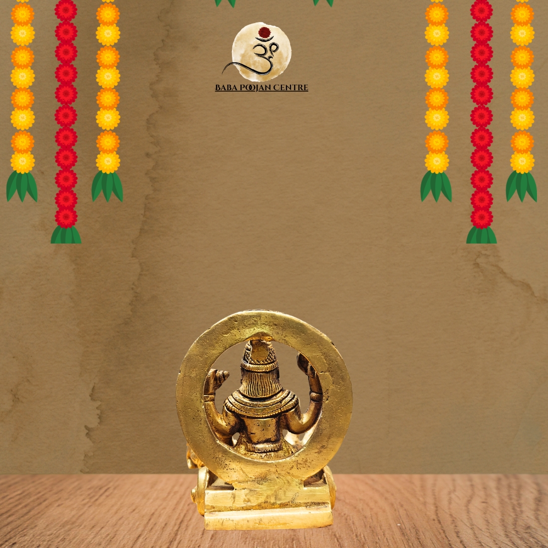 Brass Lord Surya Statue with Seven Horses - Image 3