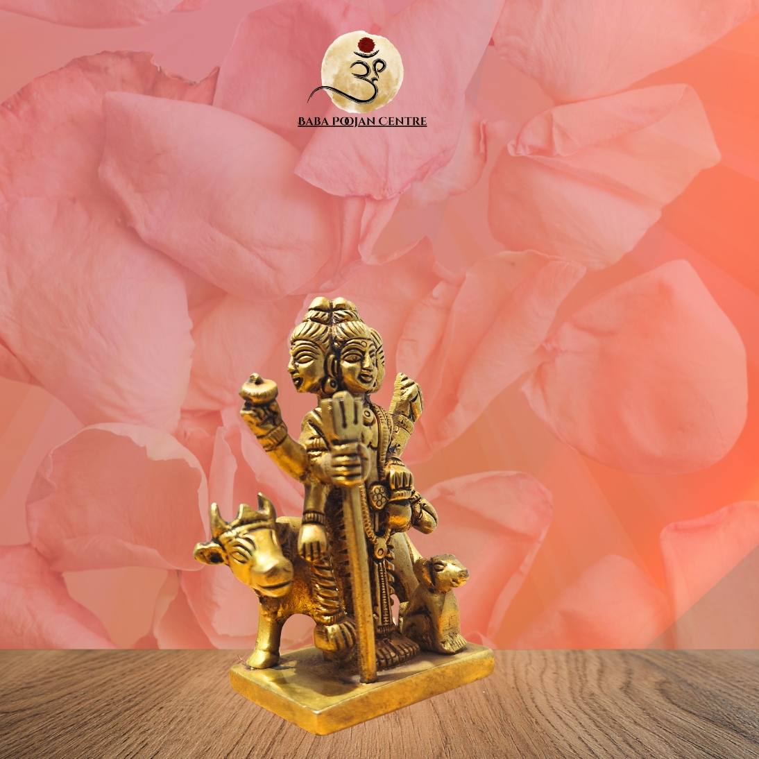 Brass Lord Dattatreya Idol for Home Mandir and Temple - Image 4