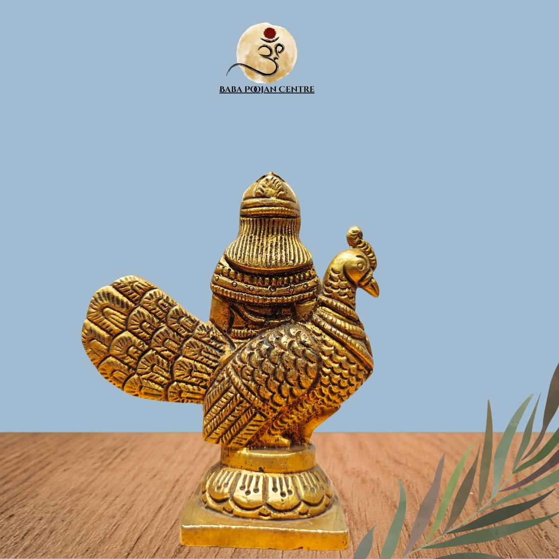 Unique Brass Lord Kartikey Murgan Ji with Peacock | Handicrafted Premium Idol - Image 4