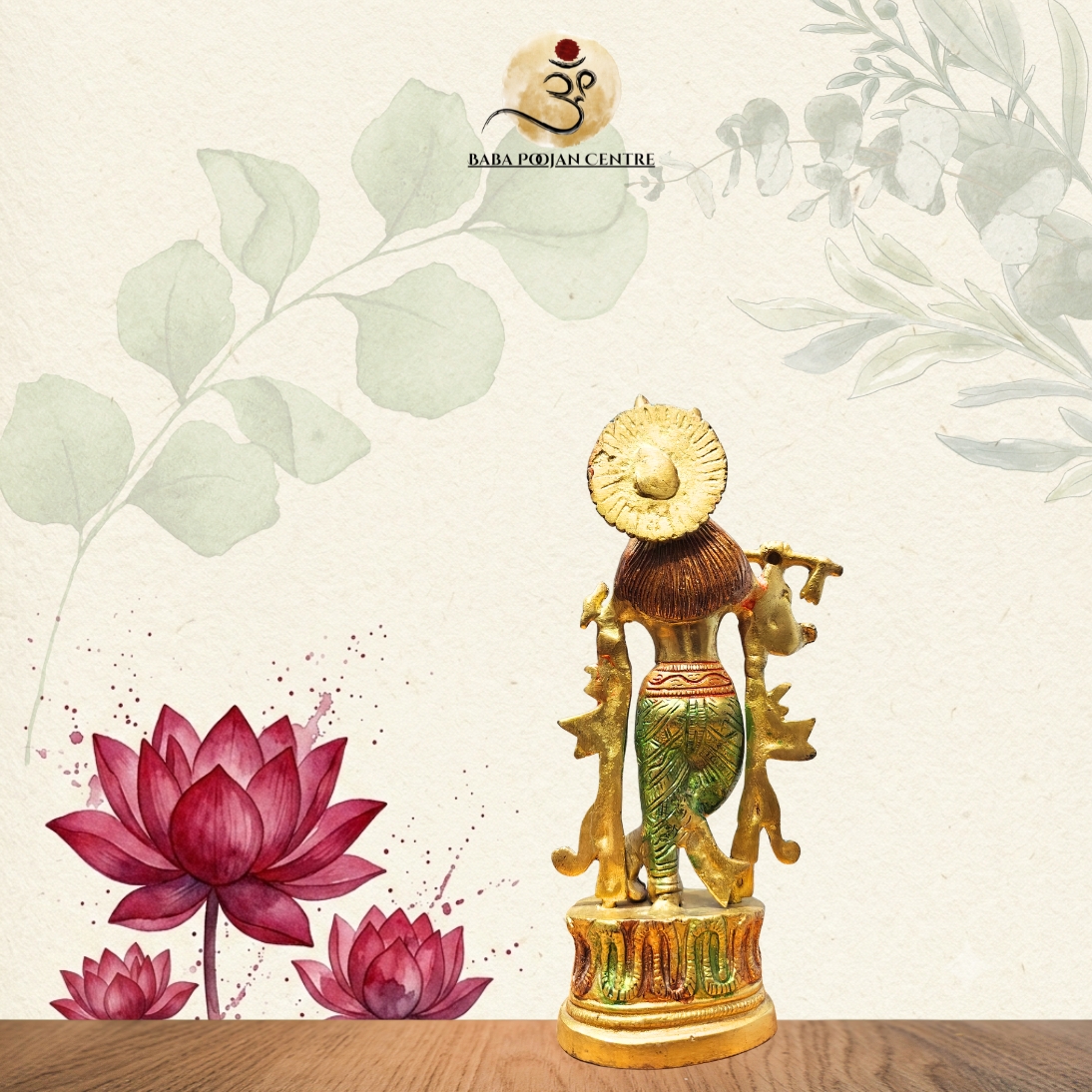 Unique Brass Status of Krishn | Handicrafted for Home Pooja and Mandir - Image 2