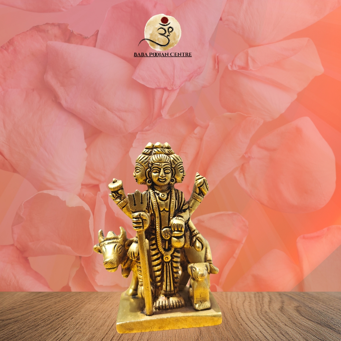 Brass Lord Dattatreya Idol for Home Mandir and Temple