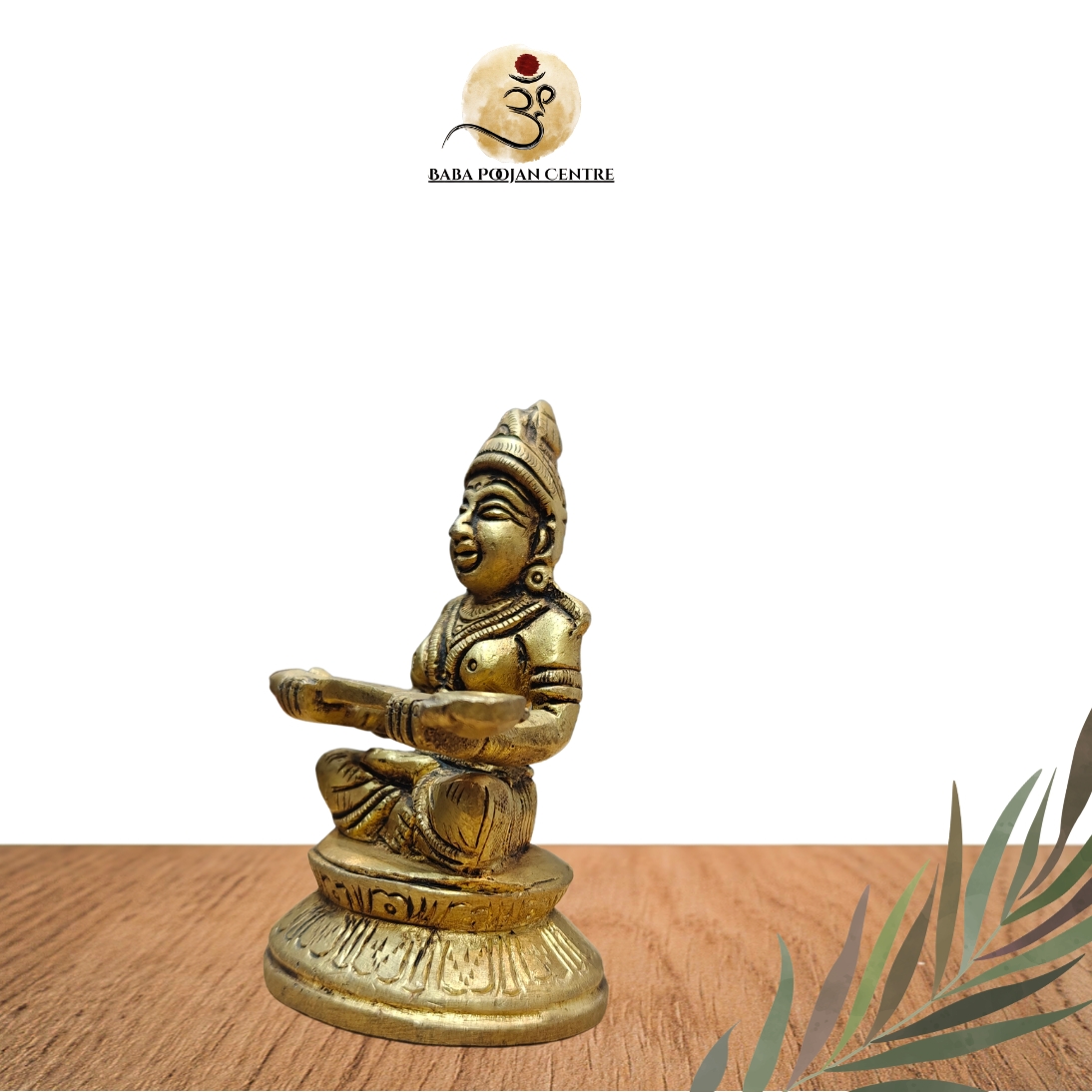Unique Brass Anapurana Brass Round Chowki For Home Temple | Handicrafted Premium Idol - Image 5
