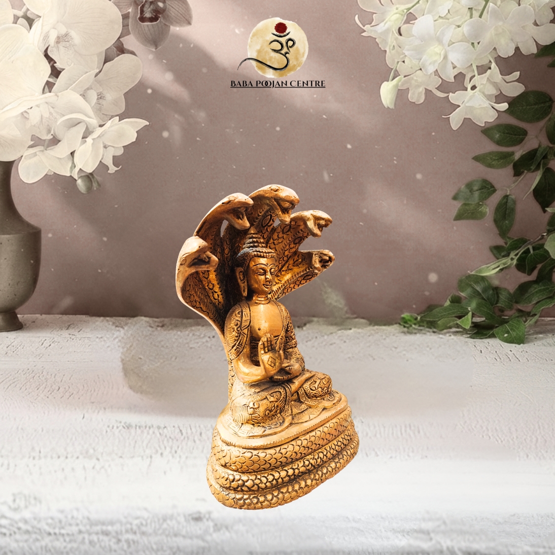 Divine Healing and Protection with the Medicine Buddha Under the Five-Headed Naga - Image 4