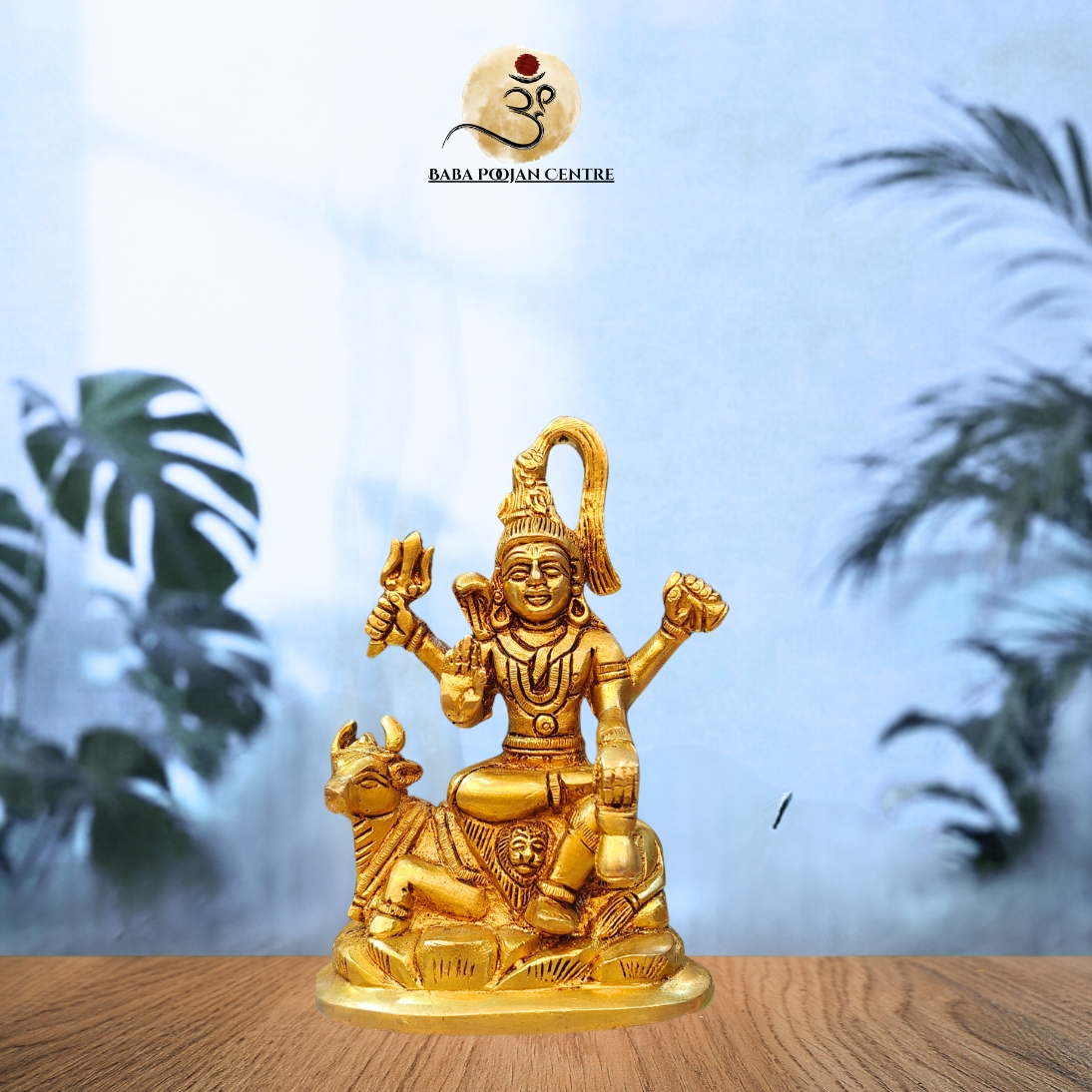 Brass Shiva Ji Murti with Nandi | Lord Shiva Statue
