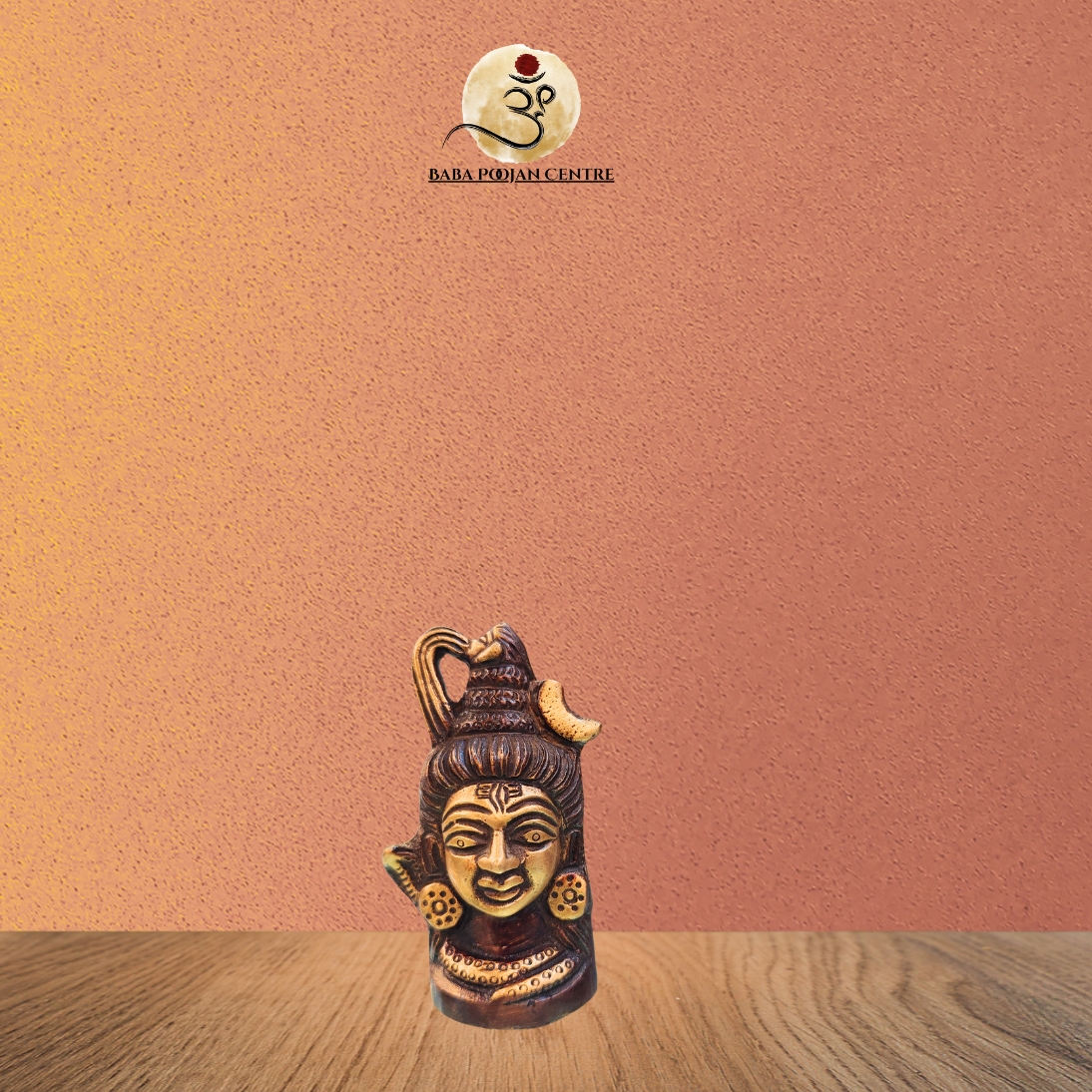 Antique Brass Shiva Face Idol | Mahadev Shiva Mukha Murti for Home Temple & Spiritual Décor