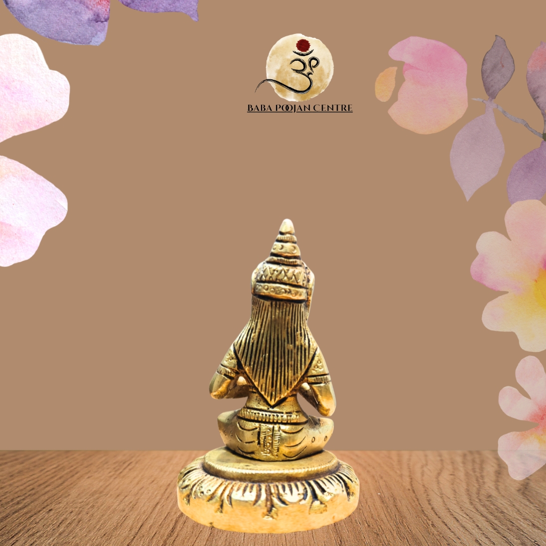 Handcrafted Brass Namaste Monk Statue | Brass Buddhist Prayer Figurine for Home Décor & Meditation - Image 2