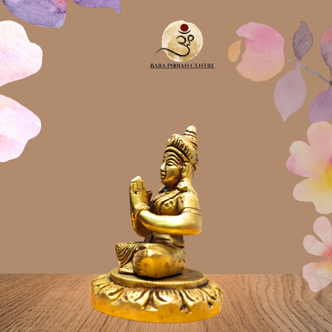 Handcrafted Brass Namaste Monk Statue | Brass Buddhist Prayer Figurine for Home Décor & Meditation - Image 4