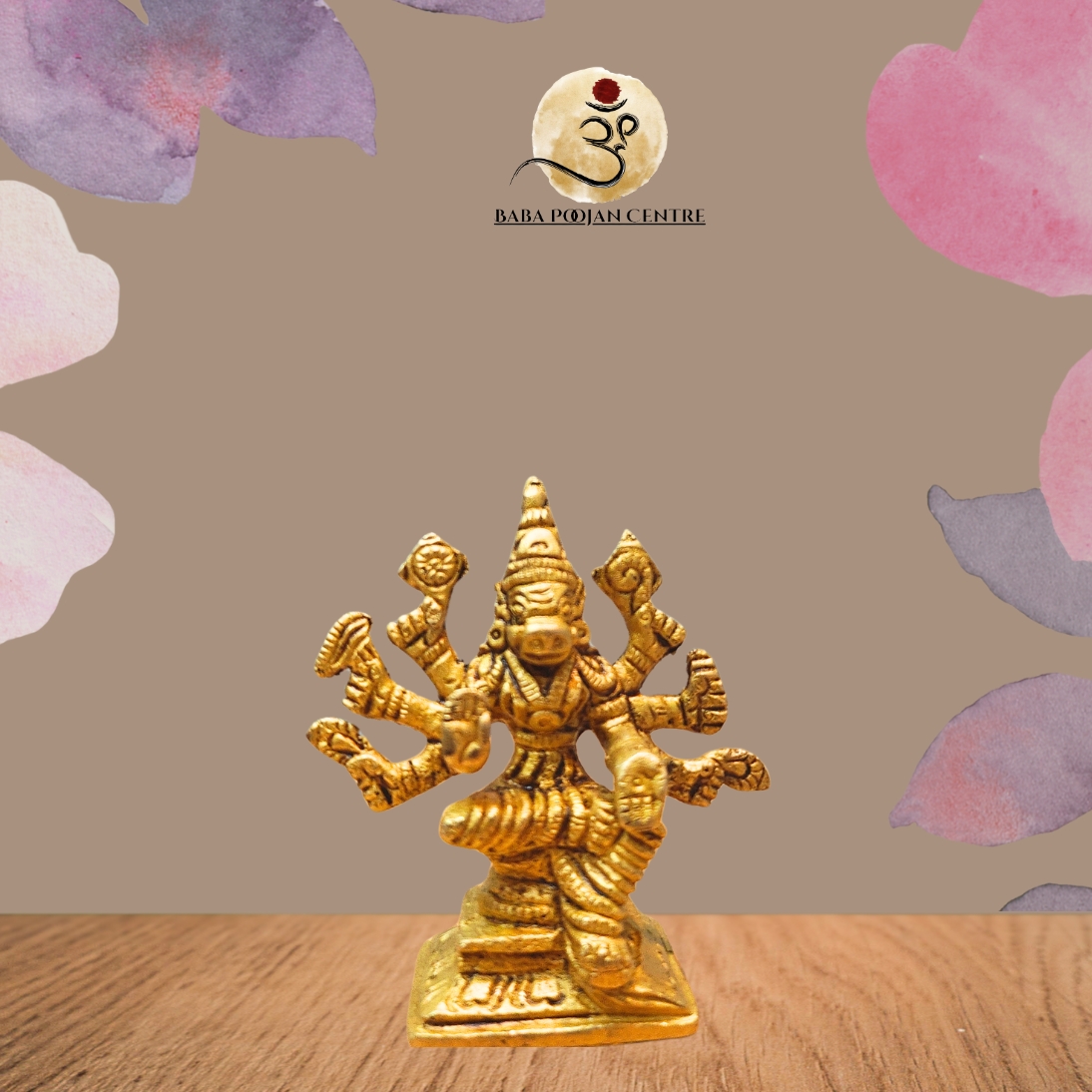 Brass Varahi Devi Idol – Handcrafted Goddess Varahi Statue for Protection & Spiritual Strength
