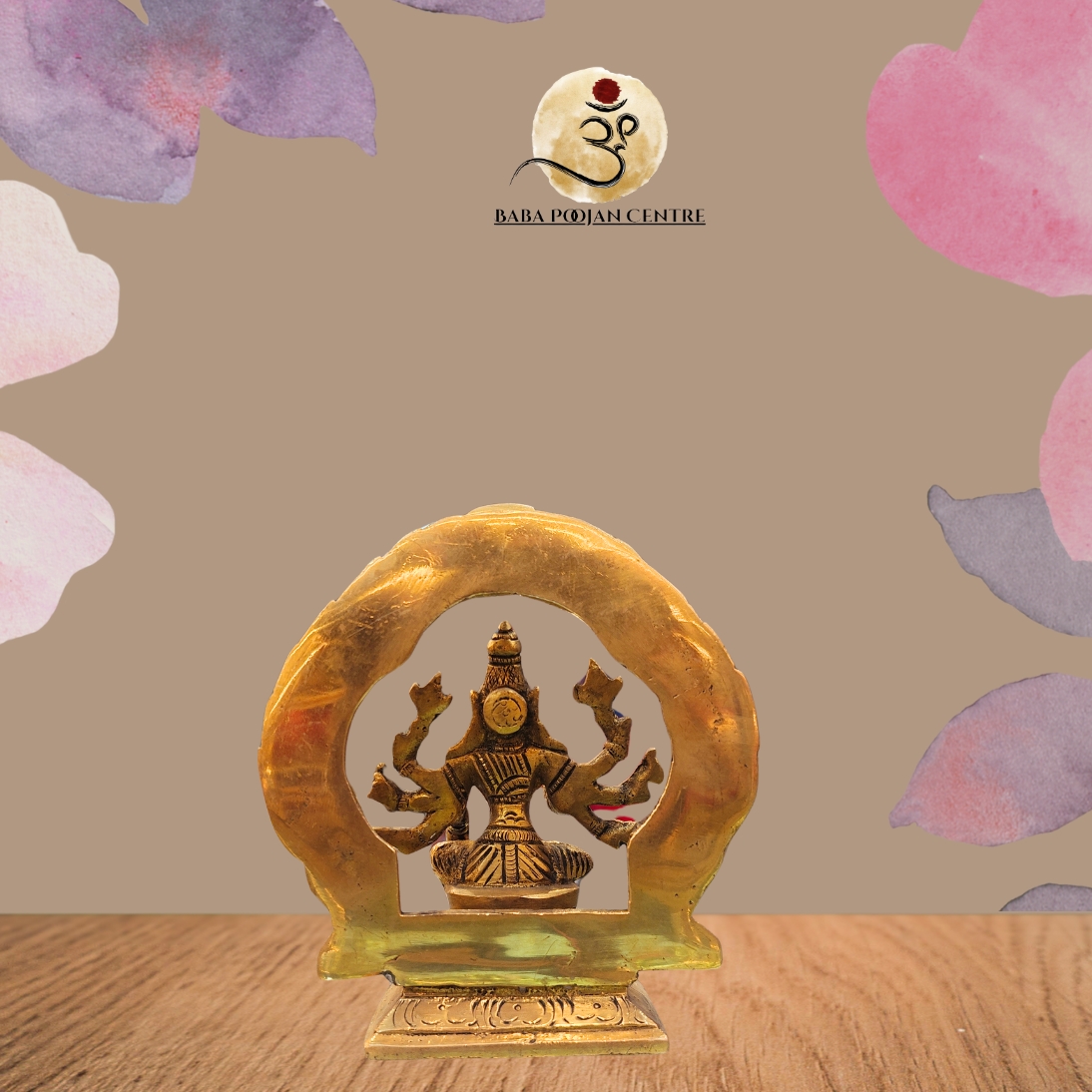 Brass Varahi Devi Idol with Prabhavali – Divine Protection & Strength - Image 3