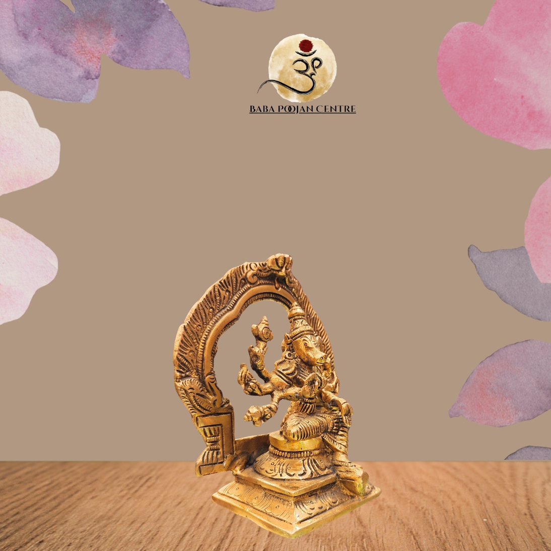 Brass Varahi Devi Idol with Prabhavali – Divine Protection & Strength - Image 2