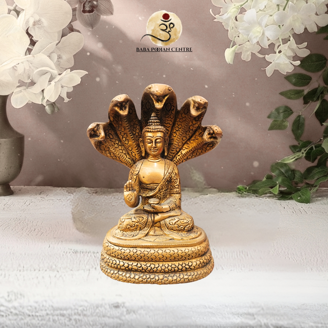 Divine Healing and Protection with the Medicine Buddha Under the Five-Headed Naga