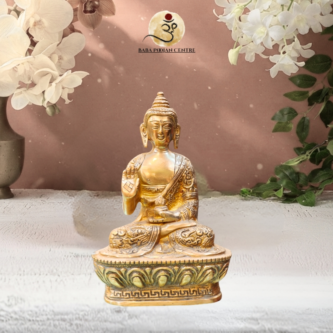 Brass Buddha Idol – Meditative Peace & Spiritual Harmony