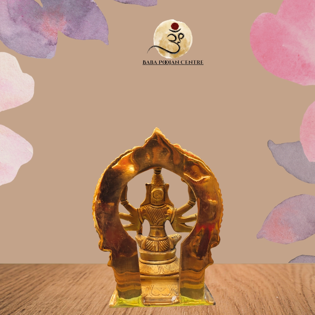 Brass Varaha Avatar Vishnu Idol with Prabhavali - Image 3
