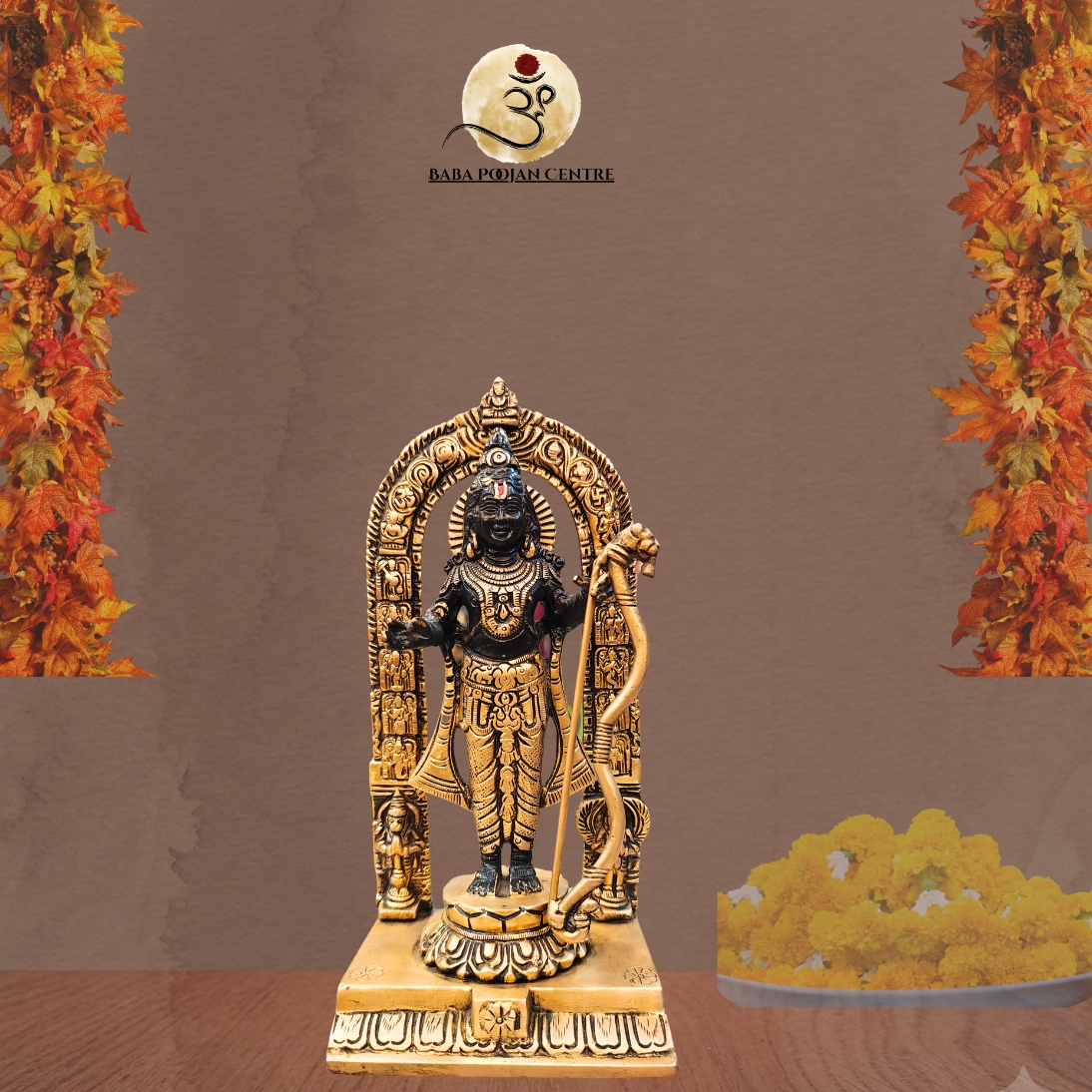 Antique Brass Lord Rama Statue – Symbol of Dharma, Courage and Devotion
